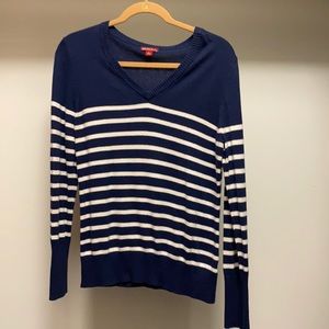 Navy & white, striped sweater